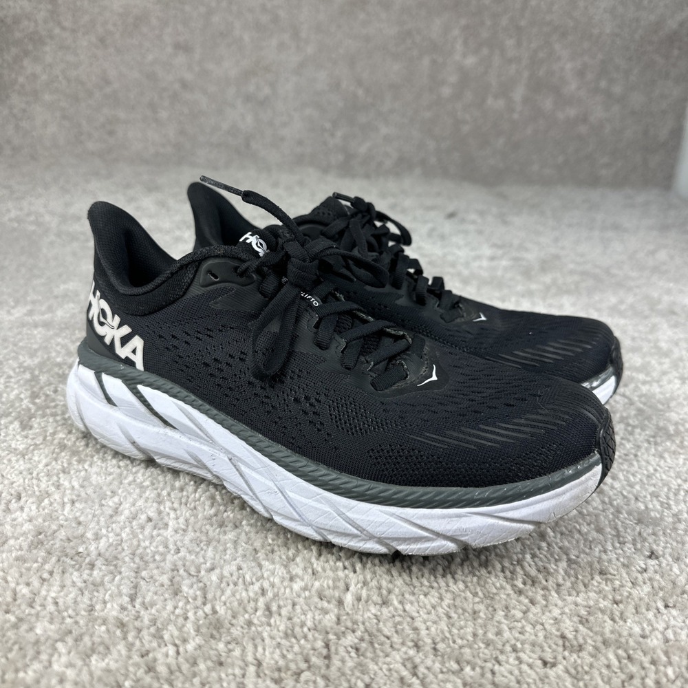 *READ FOR SIZE* Hoka One One Clifton 7 Running Shoes Black Comfort Sneakers